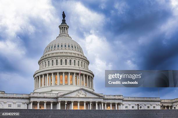 united states capitol building: calm before the storm - washington dc capitol building stock pictures, royalty-free photos & images