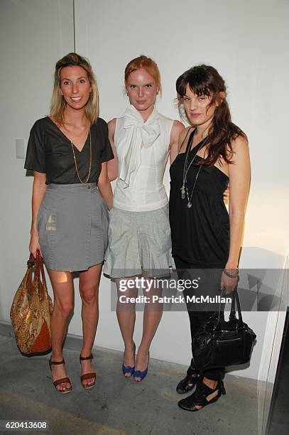 Anastasia Rogers, Nell Rebowe and Jessie Cohan attend ALTOIDS AWARD exhibition of the first recipients at The New Museum N.Y.C. On June 24, 2008 in...