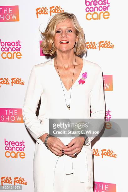 Linda Barker attends the Breast Cancer Care London Fashion Show in association with Folli Follie 2016 at Park Plaza Westminster Bridge Hotel on...