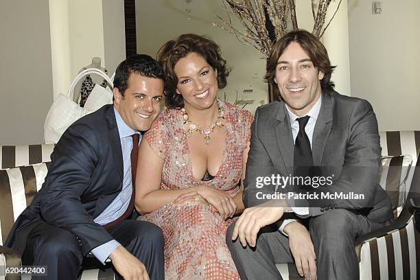 Amedeo Scognamiglio, Tia Hoberman and Roberto Faraone Mennella attend CAROLINA HERRERA New York Preview Of The Jewelry Collection Designed for...