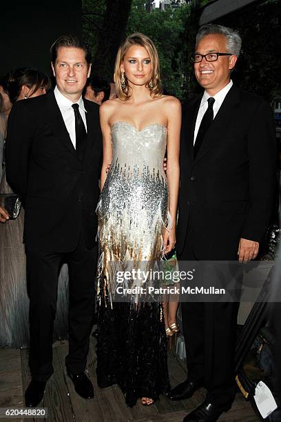 James Mischka, Hana Soukupova and Mark Badgly attend 2008 Council of Fashion Designers of America Awards Presented by SWAROVSKI - Inside Cocktail at...