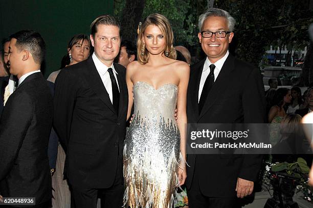 James Mischka, Hana Soukupova and Mark Badgly attend 2008 Council of Fashion Designers of America Awards Presented by SWAROVSKI - Inside Cocktail at...