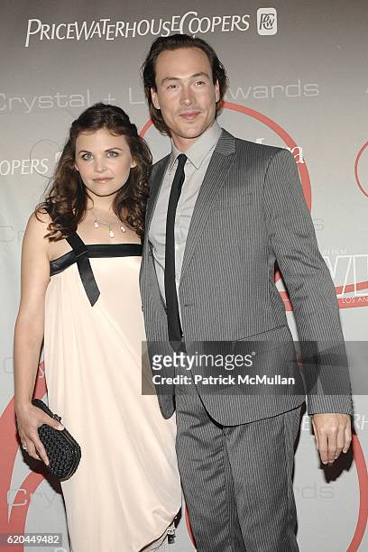 Ginnifer Goodwin and Chris Klein attend The Women In Film Crystal + Lucy Awards "A Black and White Gala" at Beverly Hilton Hotel on June 17, 2008 in...