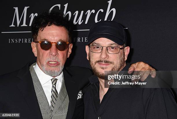 Producers Mark Canton and Courtney Solomon arrive at the premiere of Cinelou Releasing's 'Mr. Church' at ArcLight Hollywood on September 6, 2016 in...