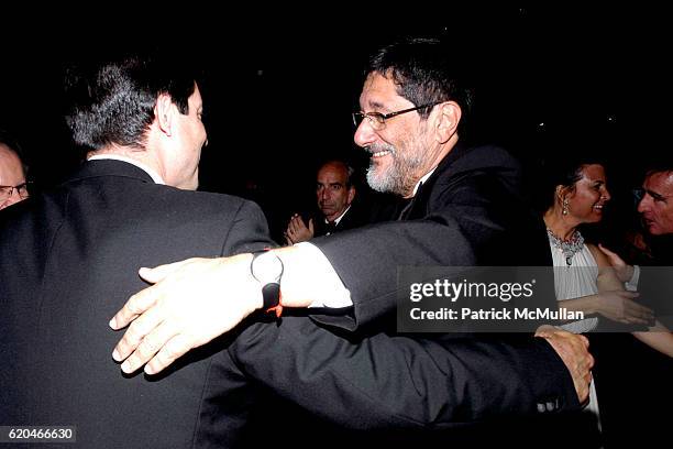 Steven Shindler and Jose Sergio Gabrielli attend WORLDFUND 2008 EDUCATION LEADERSHIP AWARD DINNER at Madarin Oriental Hotel on June 9, 2008 in New...