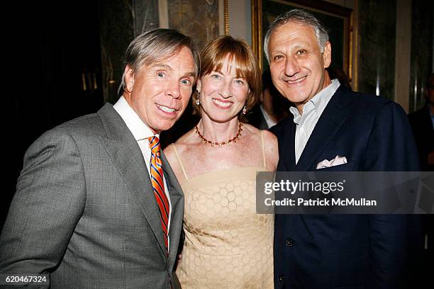 Tommy Hilfiger, Betsy Hilfiger and Alex Belharoche attend Cocktail Reception in Honor of TOMMY HILFIGER and DEE OCLEPPO'S Engagement Hosted by MR....