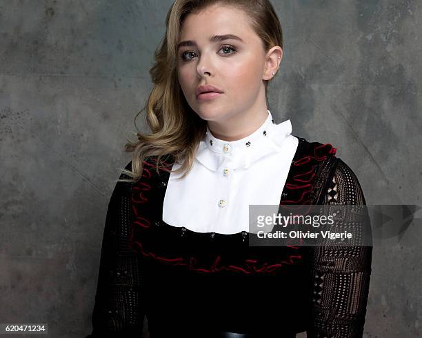 Actress Chloe Grace Moretz is photographed for Self Assignment on September 3, 2016 in Deauville, France.