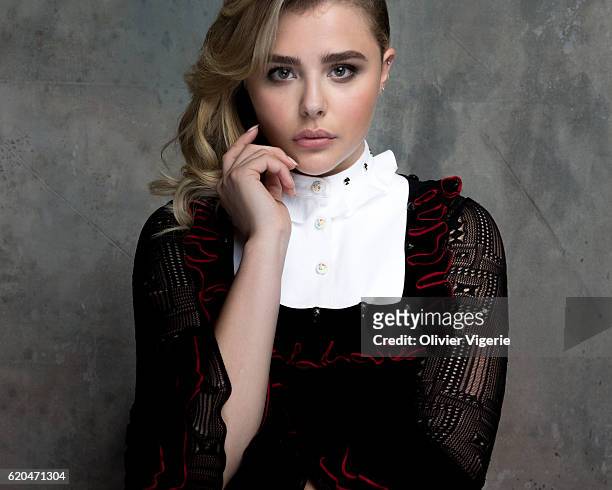 Actress Chloe Grace Moretz is photographed for Self Assignment on September 3, 2016 in Deauville, France.