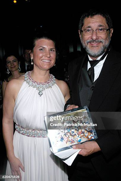 Luanne Zurlo and Jose Sergio Gabrielli attend WORLDFUND 2008 EDUCATION LEADERSHIP AWARD DINNER at Madarin Oriental Hotel on June 9, 2008 in New York...