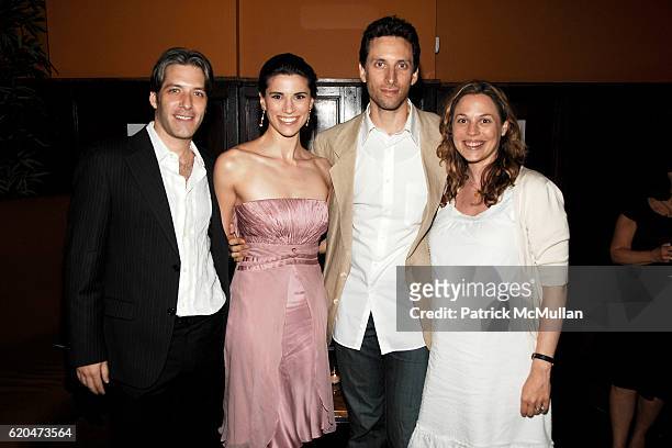 David Cornue, Milena Govich, Ben Shenkman and Lauren Shenkman attend THE CINEMA SOCIETY & ACLU host the after party for "TRUMBO" at Tribeca Cinemas...