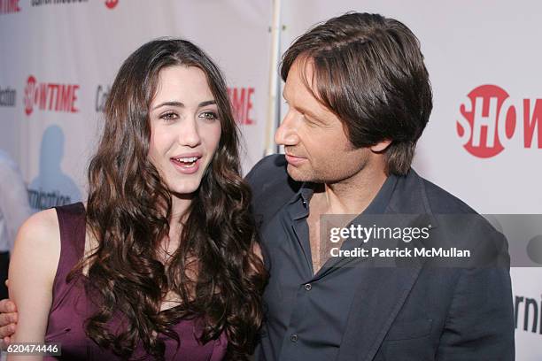 Madeline Zima and David Duchovny attend Californication DVD Release Party at Private Residence on June 16, 2008 in Los Angeles, CA.
