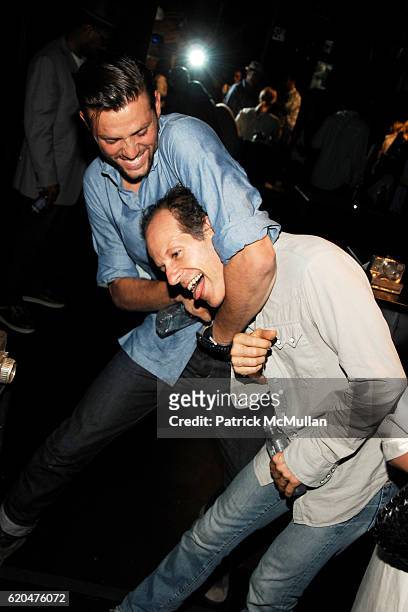 Joe Termini and Michael Halsband attend "ROGAN vs STIPE" RELICS Opening at ROGAN Bowery Store on June 26, 2008 in New York City.