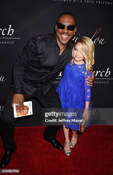 Actors Eddie Murphy and McKenna Grace arrives at the premiere of Cinelou Releasing's 'Mr. Church' at ArcLight Hollywood on September 6, 2016 in...