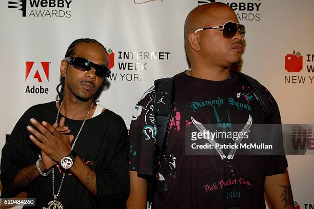 Lil Fate and DJ JC attend The 12th Annual Webby Awards Afterparty at Hiro Ballroom at The Maritime Hotel 363 w 16th st on June 10, 2008.