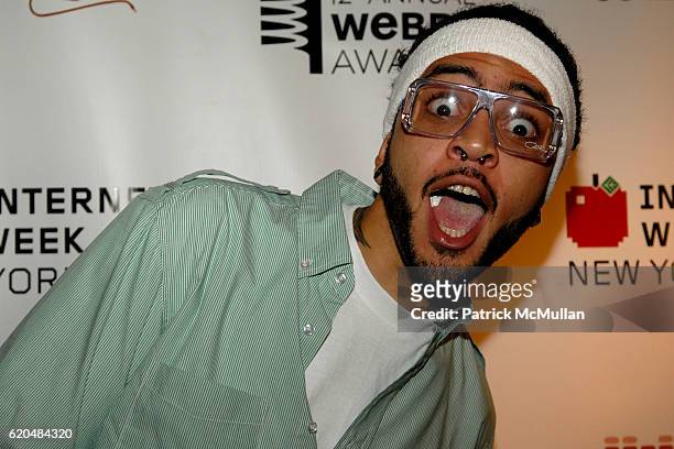 Travis Mccoy attends The 12th Annual Webby Awards Afterparty at Hiro Ballroom at The Maritime Hotel 363 w 16th st on June 10, 2008.