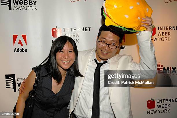 Emily Huh and Ben Huh attend The 12th Annual Webby Awards Afterparty at Hiro Ballroom at The Maritime Hotel 363 w 16th st on June 10, 2008.