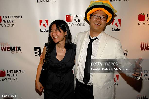 Emily Huh and Ben Huh attend The 12th Annual Webby Awards Afterparty at Hiro Ballroom at The Maritime Hotel 363 w 16th st on June 10, 2008.