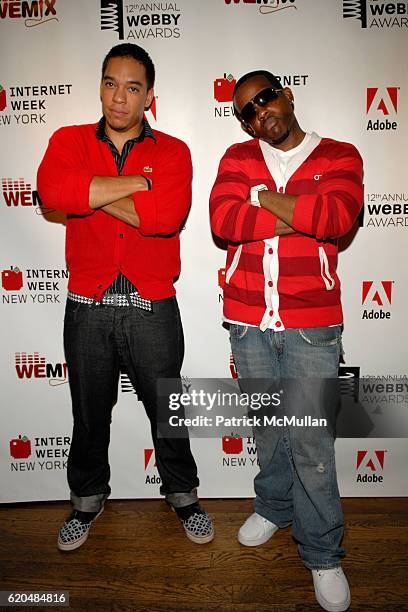 Double - 0 and Naledge attend The 12th Annual Webby Awards Afterparty at Hiro Ballroom at The Maritime Hotel 363 w 16th st on June 10, 2008.