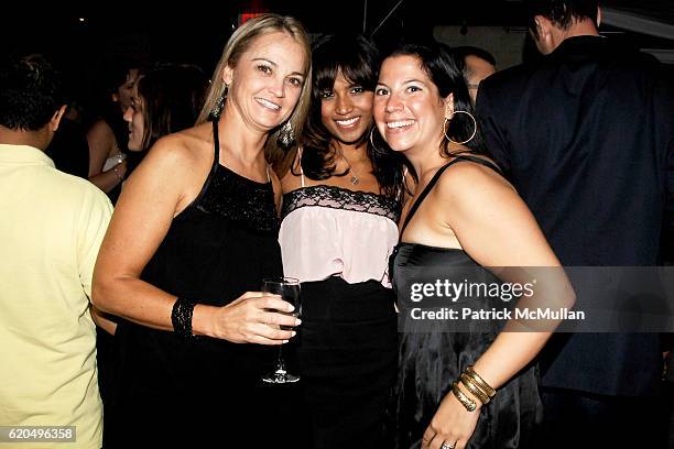 Lori Flynn, Ritu Ashrasi and Maya Polton attend EVERYDAY HEALTH 2nd Anniversary Party at Hudson Terrace on September 25, 2008 in New York City.