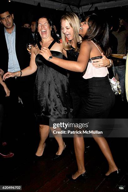 Maya Polton, Lori Flynn and Ritu Ashrasi attend EVERYDAY HEALTH 2nd Anniversary Party at Hudson Terrace on September 25, 2008 in New York City.