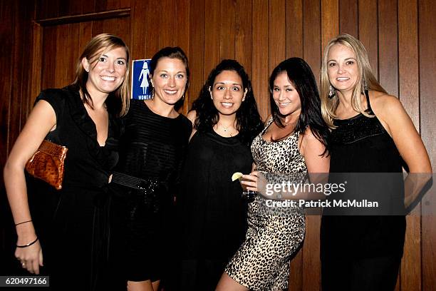Jill Fleischer, Annie Happel, Vanessa Velazquez, Andrea Offner and Lori Flynn attend EVERYDAY HEALTH 2nd Anniversary Party at Hudson Terrace on...