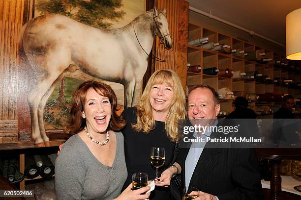 Joy Handler, Karen Jakubowski and Robert Kraus attend Cocktail party to celebrate the opening of THE DUTCH TOUCH ART COMPANY EXHIBITION at JOE NYE on...