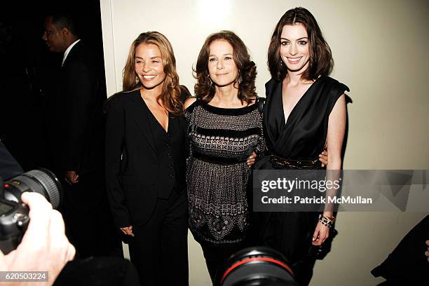 Jenny Lumet, Debra Winger and Anne Hathaway attend THE CINEMA SOCIETY and LANCOME host a screening of "RACHEL GETTING MARRIED" at Landmark Sunshine...