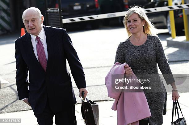 Bridget Anne Kelly, former deputy chief of staff for New Jersey Governor Chris Christie, right, arrives with lawyer Michael Critchley at the Martin...