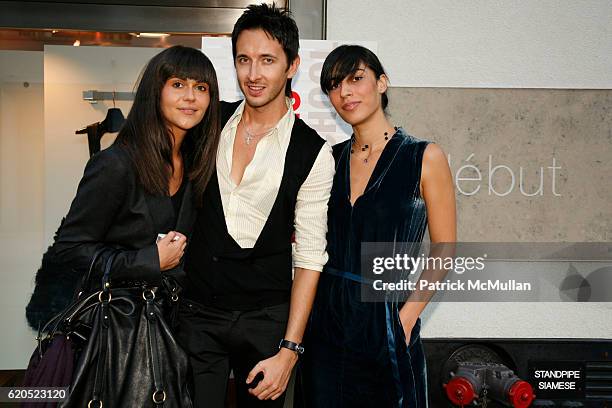 Marie-Christine Statz, Dmitry Sholokhov and Ava Ghosseiri attend Opening reception for THE PARSONS DESIGNER SHOWCASE at DEBUT at Debut 289 Mulberry...