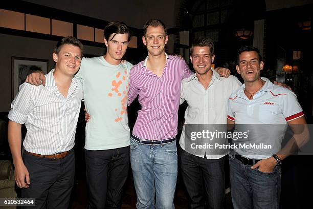 Danielle Beringer, Connor Sadam, Mark Funk, Ronnie Kroell and Ian Eisner attend MARC JACOBS Spring 2009 Collection - After Party at The Greenwich...