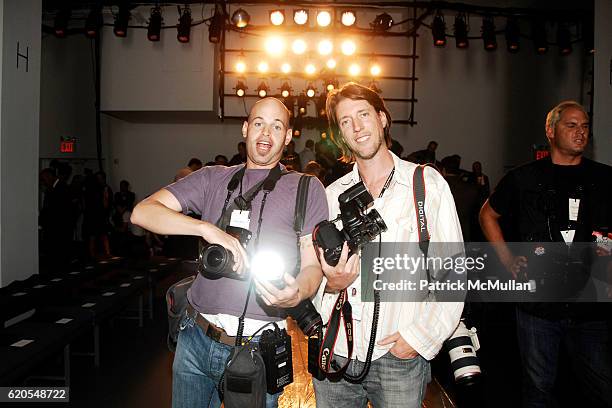 Ben Lowy and Andrew Walker attend CALVIN KLEIN COLLECTION Women's Spring 2009 Runway Show at Calvin Klein on September 11, 2008 in New York City.