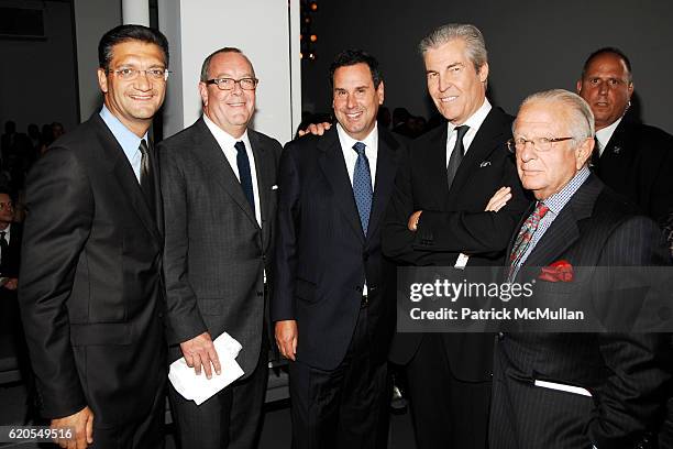 Emanuel Chirico, Ron Frasch, Steve Sadove, Terry Lundgren and Larry Leeds attend CALVIN KLEIN COLLECTION Women's Spring 2009 Runway Show at Calvin...