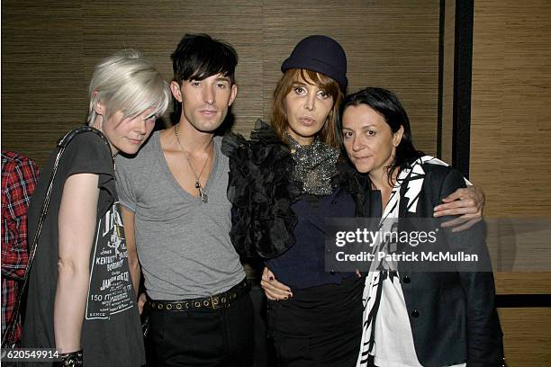 Kate Lanphear, guest, Sophia Lamar and Kelly Cutrone attend HINT MAG & SEVEN "End of Fashion Week" Party at Tribeca Grand Hotel on September 11, 2008...