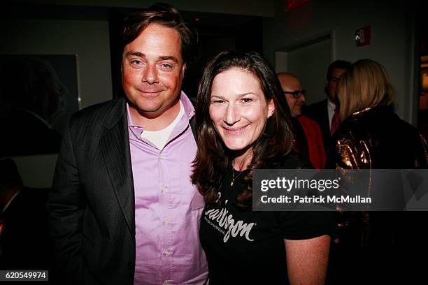 Charlie McKittrick and Ana Gasteyer attend THE CINEMA SOCIETY & NARS Host the After Party for "THE WOMEN" at Grammercy Park Hotel on September 11,...