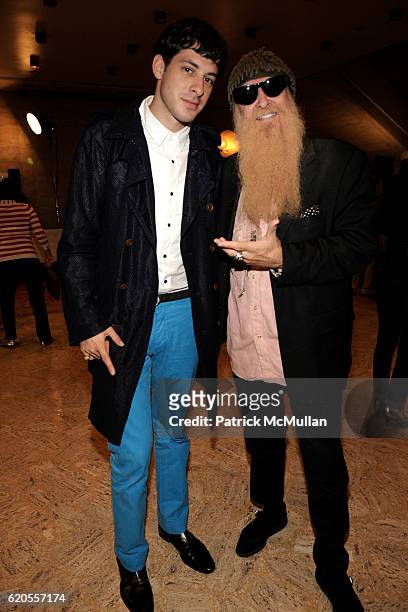 Mark Ronson and BIlly Gibbons attend TOMMY HILFIGER Spring 2009 Fashion Show at New York State Theater on September 11, 2008 in New York City.