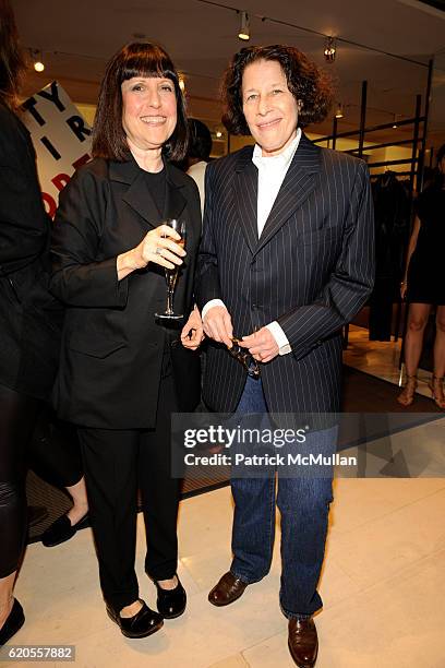 Lisa Robinson and Fran Lebowitz attend VANITY FAIR: THE PORTRAITS Book Signing With Graydon Carter at Barneys on September 15, 2008 in New York City.