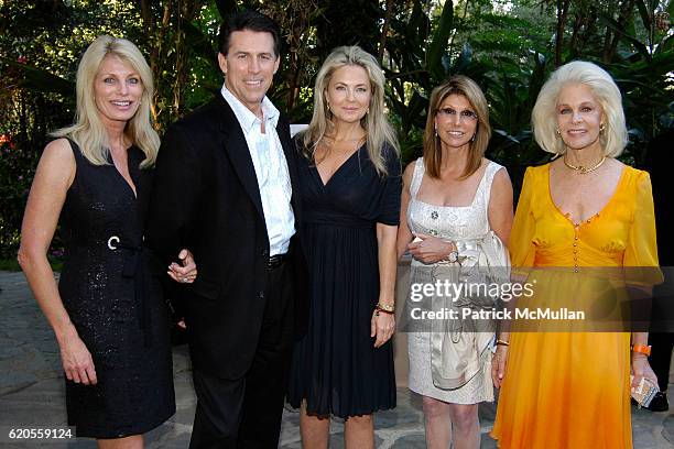 Donna Schuller, Robert Schuller, Cornelia Guest, Chris Penrod and Frances Hayward attend YES ON PROP 2 BENEFIT on September 28, 2008 in Bel Air,...