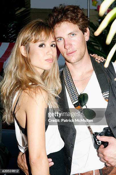 Rumi Neely and Collin Neely attend ERIN WASSON & PM TENORE present the launch of ERIN WASSON X RVCA at 90 Ludlow Street on September 4, 2008 in New...
