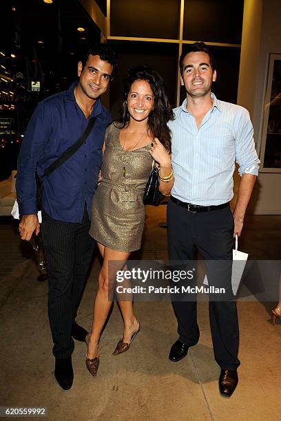 Chervin Dalaeli, Emma Snowdon-Jones and Andrew Freesmeier attend VILLENCY PURE DESIGN Cocktail Party for BICYCLE FOR A DAY with MATTHEW MODINE at...