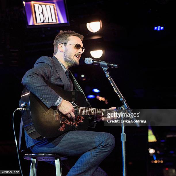 Eric Church performs at the 64th Annual BMI Country awards on November 1, 2016 in Nashville, Tennessee.