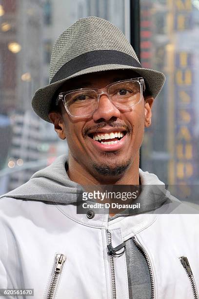 Nick Cannon visits "Extra" at their New York studios at H&M in Times Square on November 2, 2016 in New York City.