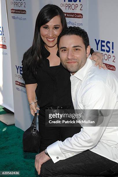 Meredith Eaton and Brian Gordon attend Ellen DeGeneres And Portia de Rossi Host Yes! On Prop 2 Party on September 28, 2008 in Los Angeles, California.