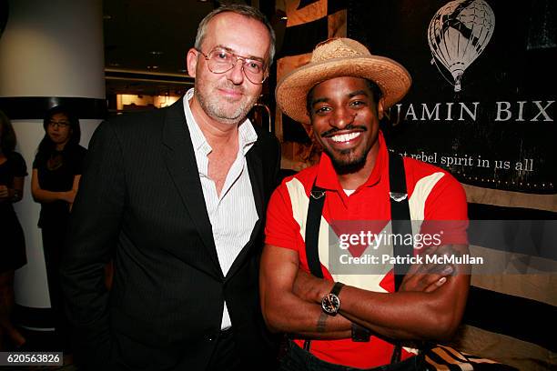 Jim Moore and Andre 3000 attend BARNEYS NEW YORK Launches ANDRE BENJAMIN's New Menswear Collection, "BENJAMIN BIXBY" Hosted by CHARLIZE THERON and...