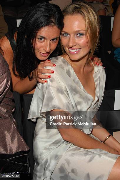 Guest and Micheala McManus attend MAX AZRIA Spring 2009 Fashion Show at The Tent on September 9, 2008 in New York City.