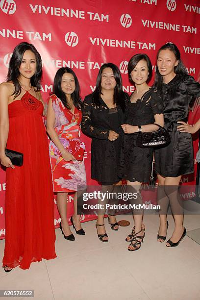 Kelly Choi, Vivienne Tam, Susan Shin, Ida Liu and Ling Tan attend VIVIENNE TAM After Party at Vivienne Tam Boutique on September 9, 2008 in New York...