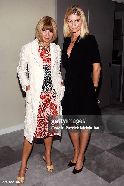 Anna Wintour and Jemma Kidd attend ANDRE LEON TALLEY Toasts JENNIFER HUDSON's Debut Album at Morgans Penthouse on September 9, 2008 in New York City.