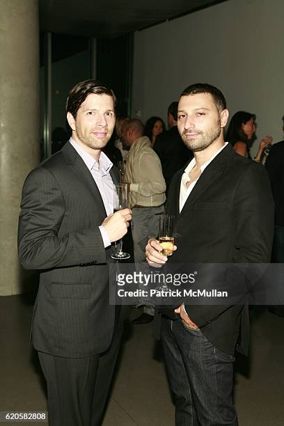 Eric Hoffman and Michael Reynolds attend LOUIS XIII Celebrates WALLPAPER'S Guest Editor LOUISE BOURGEOISE with HELMUT LANG at Cheim & Reid and...