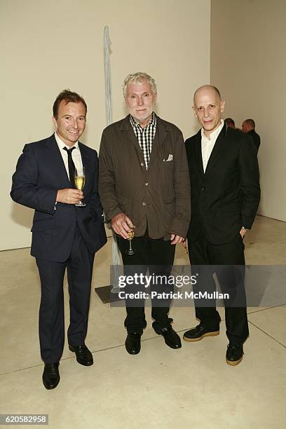 Tony Chambers, Glenn O'Brien and Adrian Joffe attend LOUIS XIII Celebrates WALLPAPER'S Guest Editor LOUISE BOURGEOISE with HELMUT LANG at Cheim &...