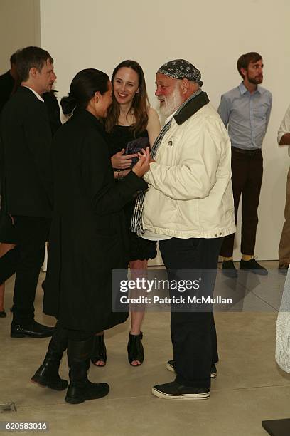 Sonja Nuttall, Kim Andreolli and Bruce Webber attend LOUIS XIII Celebrates WALLPAPER'S Guest Editor LOUISE BOURGEOISE with HELMUT LANG at Cheim &...