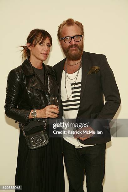 Johan Lindberg and Marcella Lindberg attend LOUIS XIII Celebrates WALLPAPER'S Guest Editor LOUISE BOURGEOISE with HELMUT LANG at Cheim & Reid and...